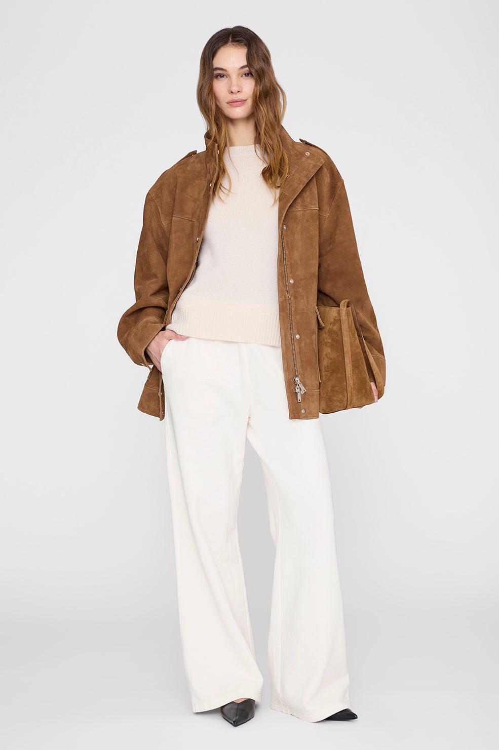 Anine Bing | Kacey Sweatpant Monogram - Cream