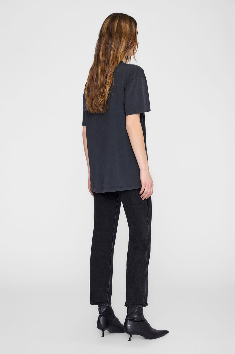 Anine Bing | Kent Tee Eagle - Washed Black