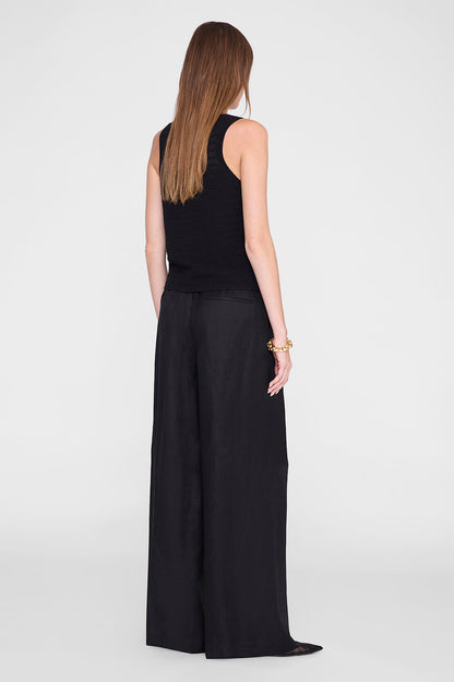 Anine Bing | Lou Trouser - Black Linen