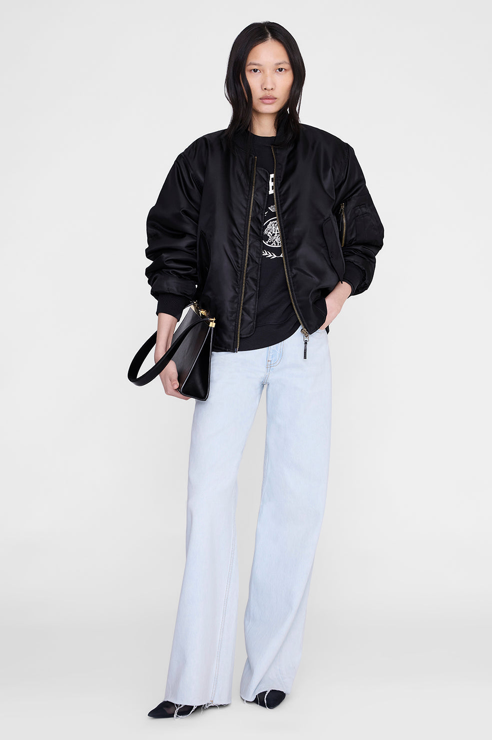 Anine Bing | Miles Sweatshirt Collegiate - Vintage Black
