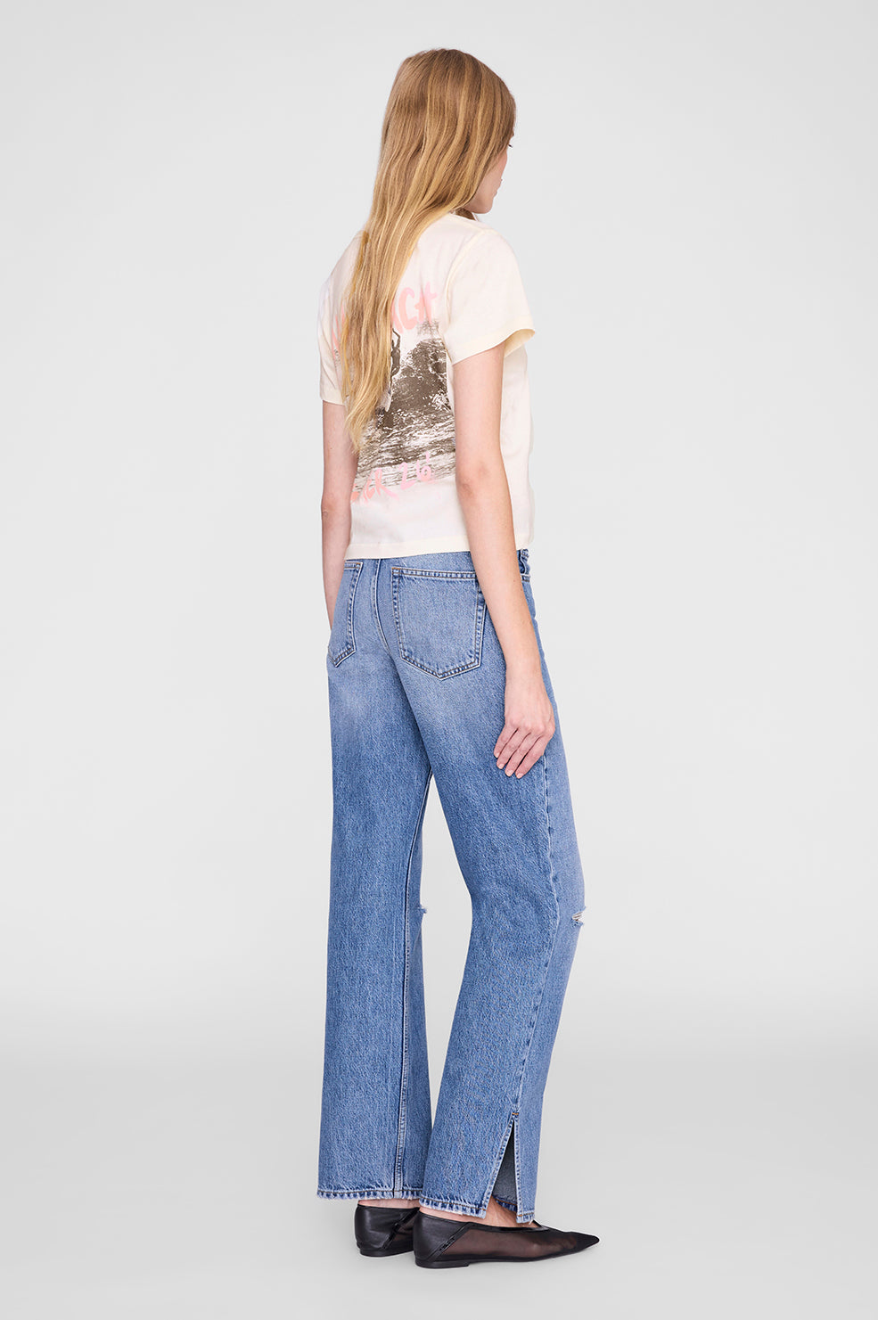 Anine Bing | Shelley Tee Surfer - Washed Buttercream
