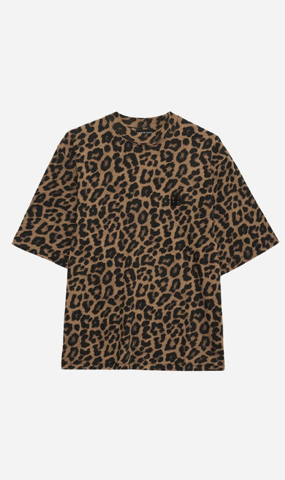 Anine Bing | Avi Tee - Black & Brown Leopard