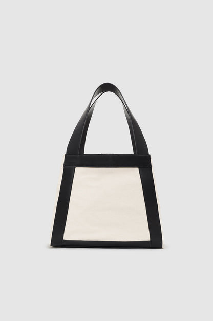 Anine Bing | Cara Tote - Natural Canvas With Black