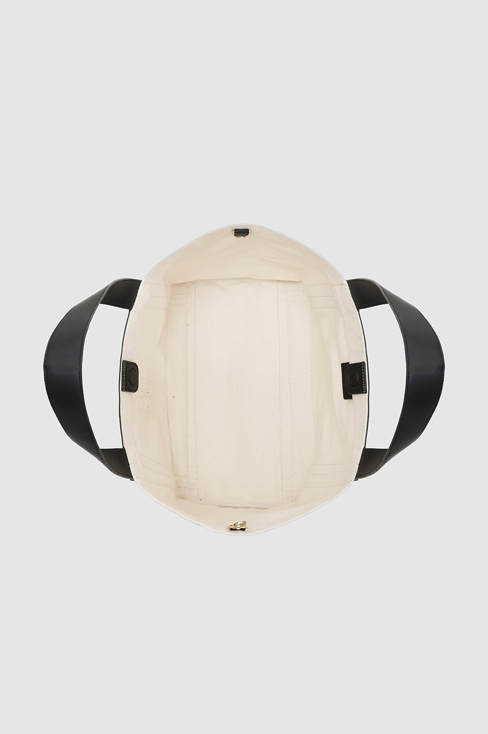 Anine Bing | Cara Tote - Natural Canvas With Black