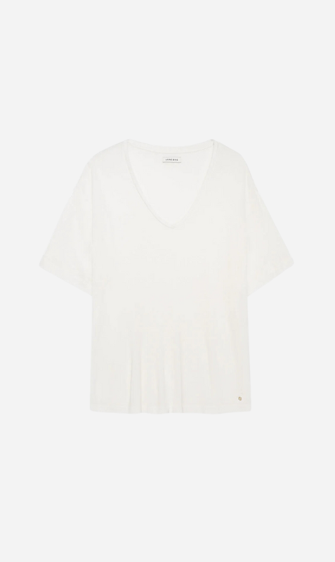 Anine Bing | Vale Tee - Off White Cashmere Blend