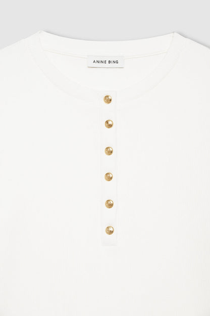 Anine Bing | Alessia Long Sleeve Tee - Ivory