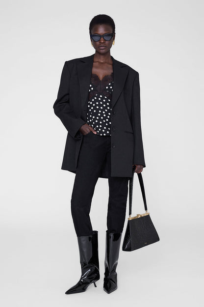 Anine Bing | Amelie Camisole - Black & White Dot Jacquard