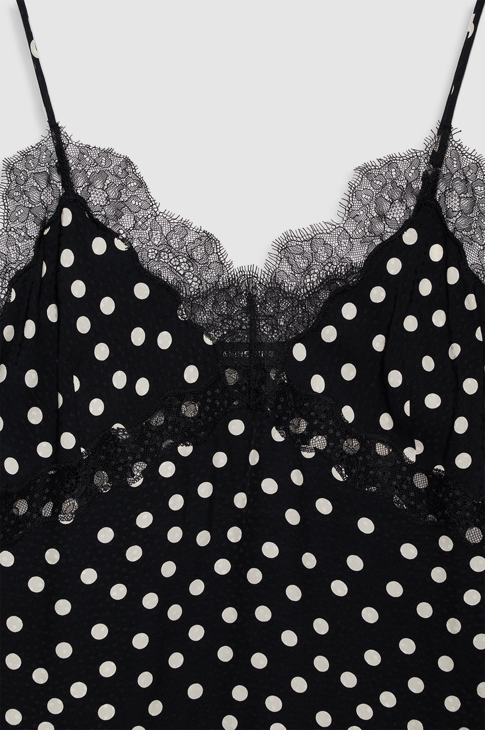 Anine Bing | Amelie Camisole - Black & White Dot Jacquard