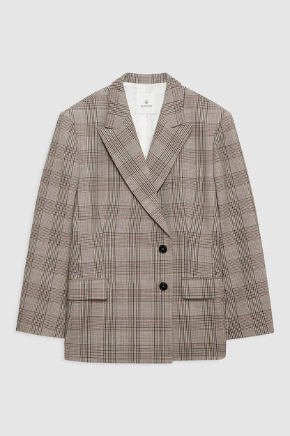 Anine Bing | Aretha Blazer - Brown Plaid