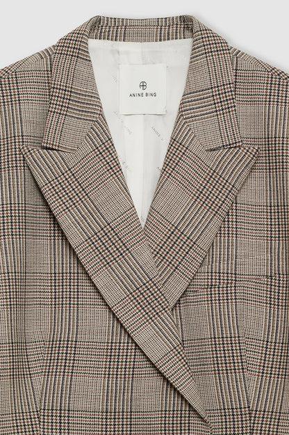 Anine Bing | Aretha Blazer - Brown Plaid
