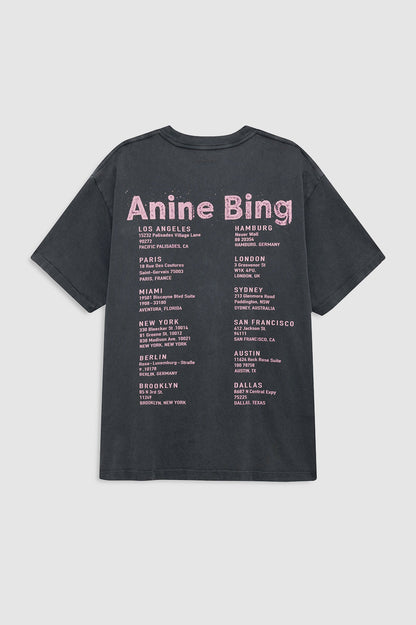 Anine Bing | Cade Tee Smiley - Washed Grey
