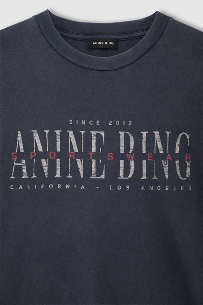 Anine Bing | Cade Tee Sport Club - Washed Black