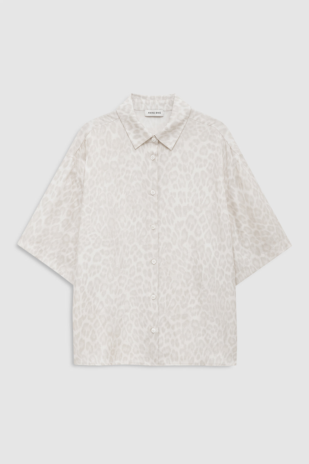 Anine Bing | Coco Shirt - Washed White Leopard