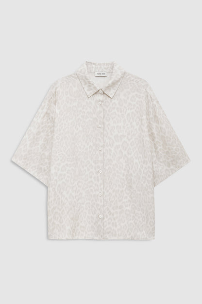 Anine Bing | Coco Shirt - Washed White Leopard