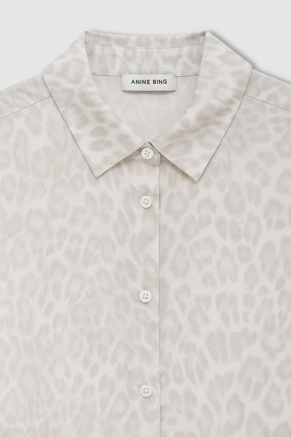 Anine Bing | Coco Shirt - Washed White Leopard