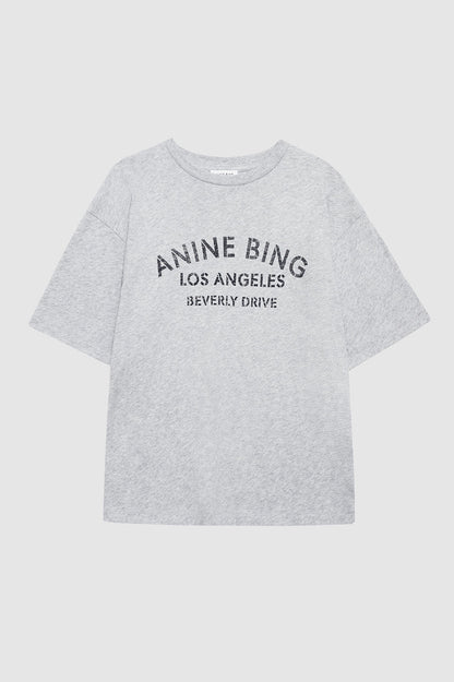 Anine Bing | Cohen Tee LA Stencil - Medium Heather Grey