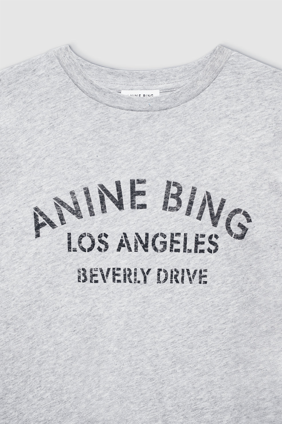 Anine Bing | Cohen Tee LA Stencil - Medium Heather Grey