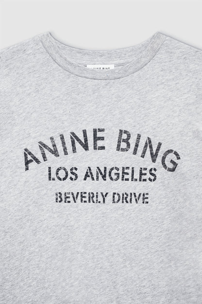 Anine Bing | Cohen Tee LA Stencil - Medium Heather Grey