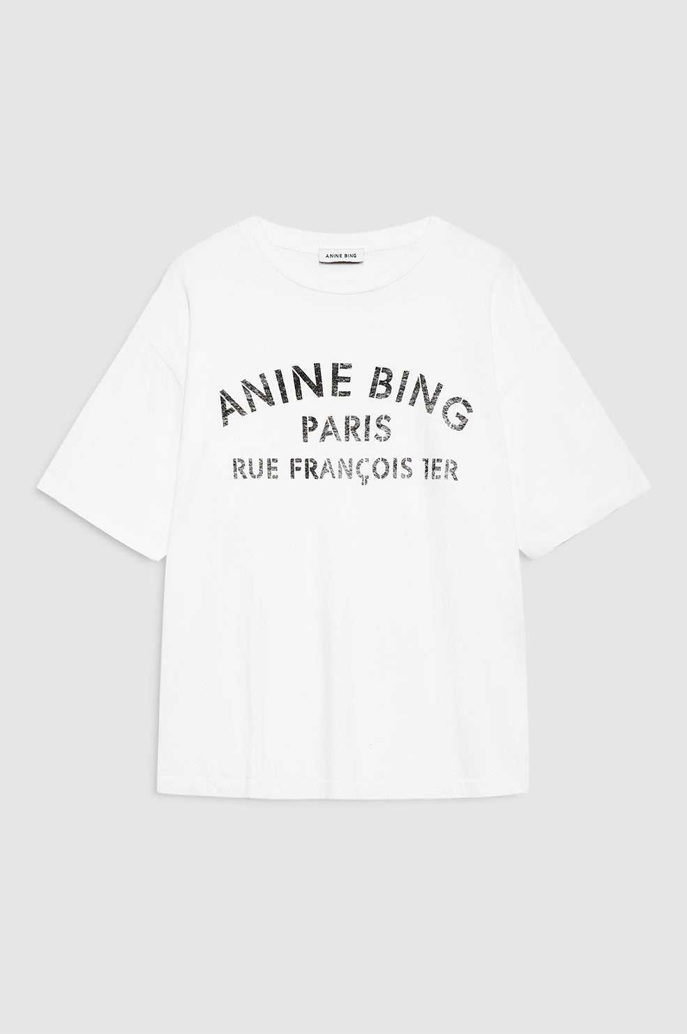 Anine Bing | Cohen Tee Paris Stencil - Ivory