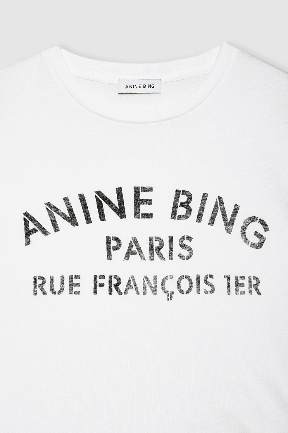 Anine Bing | Cohen Tee Paris Stencil - Ivory
