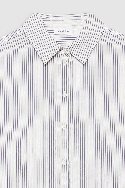 Anine Bing | Essie Shirt - White & Navy Stripe