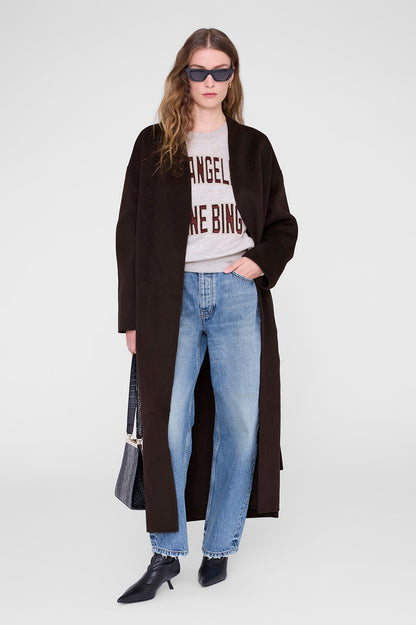 Anine Bing | Harry Shrunken Sweatshirt LA - Oatmeal Melange