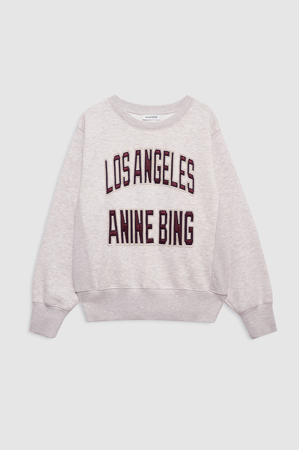 Anine Bing | Harry Shrunken Sweatshirt LA - Oatmeal Melange