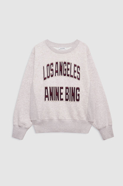 Anine Bing | Harry Shrunken Sweatshirt LA - Oatmeal Melange
