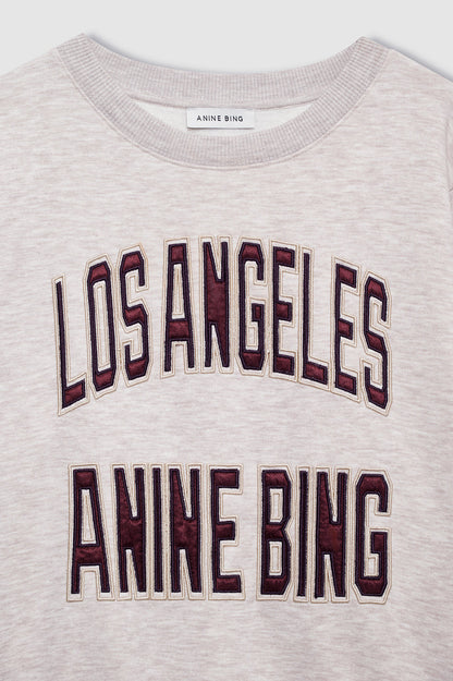 Anine Bing | Harry Shrunken Sweatshirt LA - Oatmeal Melange