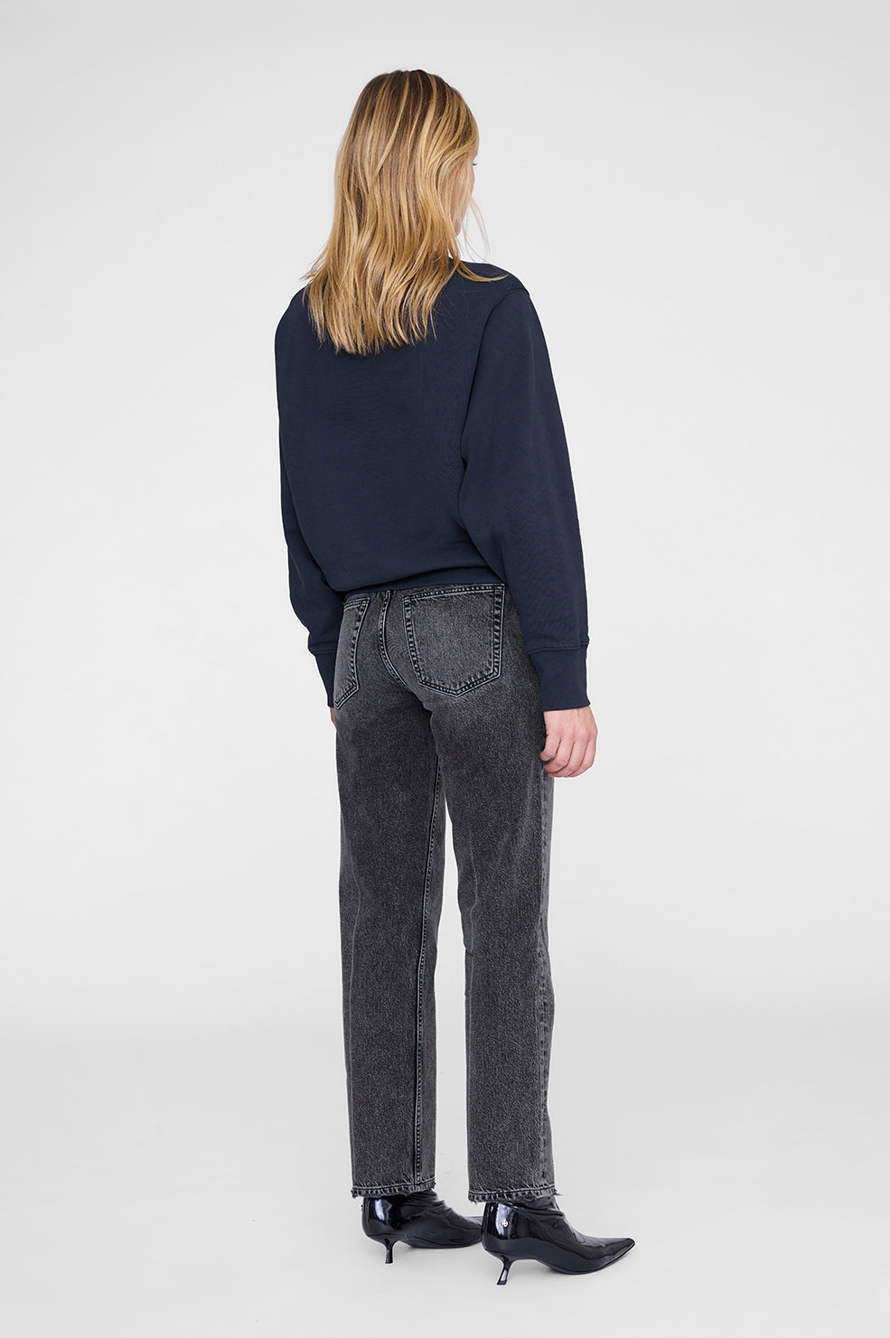 Anine Bing | Harry Shrunken Sweatshirt LA - Vintage Black