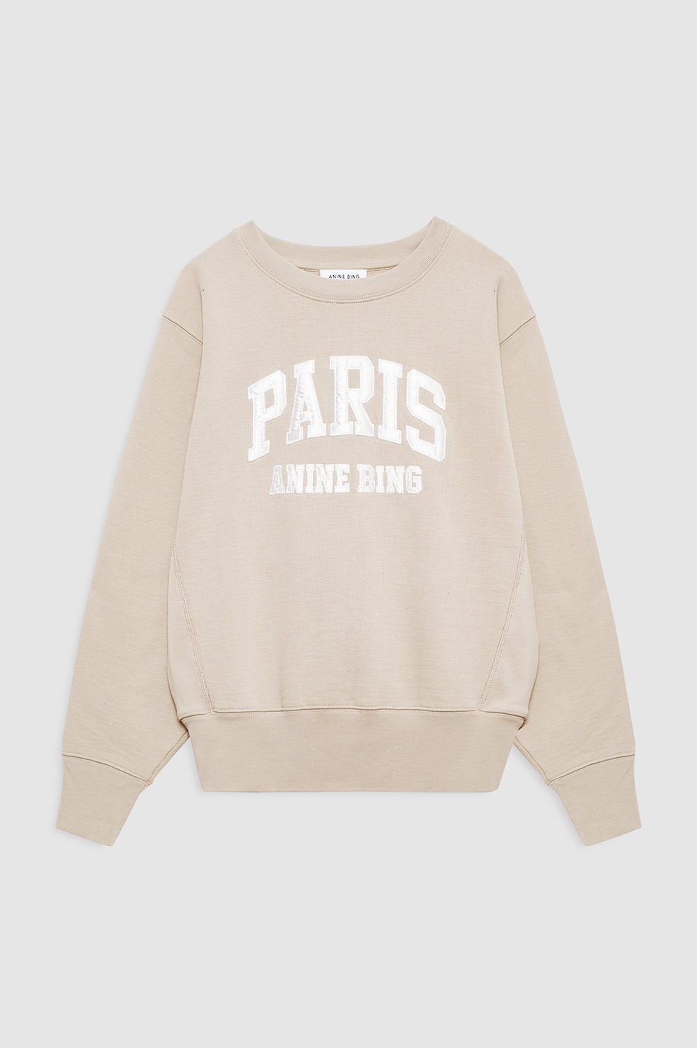 Anine Bing | Harry Shrunken Sweatshirt Paris - Beige