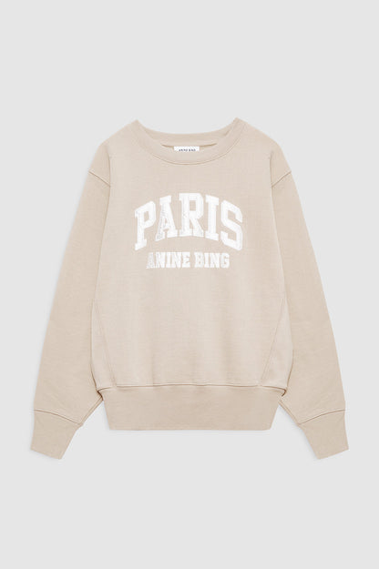 Anine Bing | Harry Shrunken Sweatshirt Paris - Beige