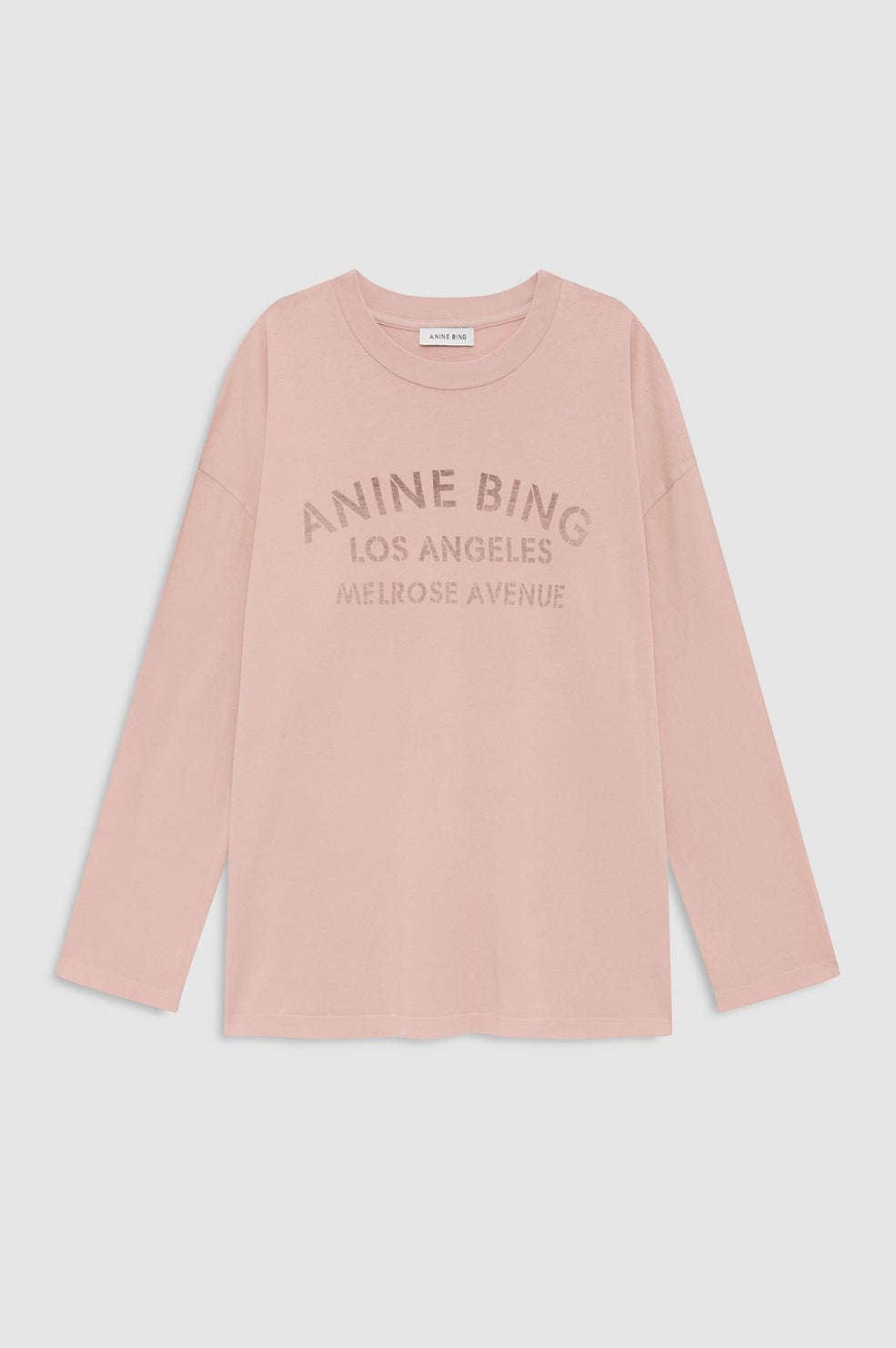 Anine Bing | Ivan Long Sleeve Melrose Stencil - Washed Blushed
