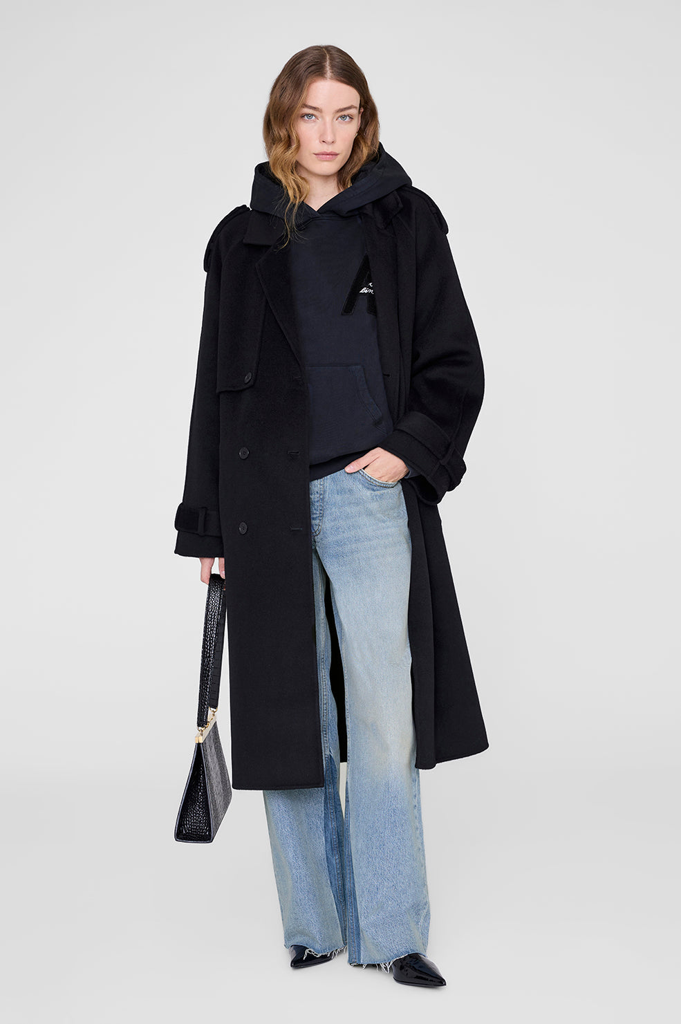 Anine Bing | Jaci Hoodie Letterman - Vintage Black