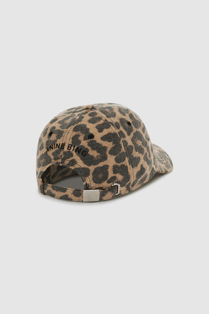 Anine Bing | Jeremy Baseball Cap - Black & Brown Leopard
