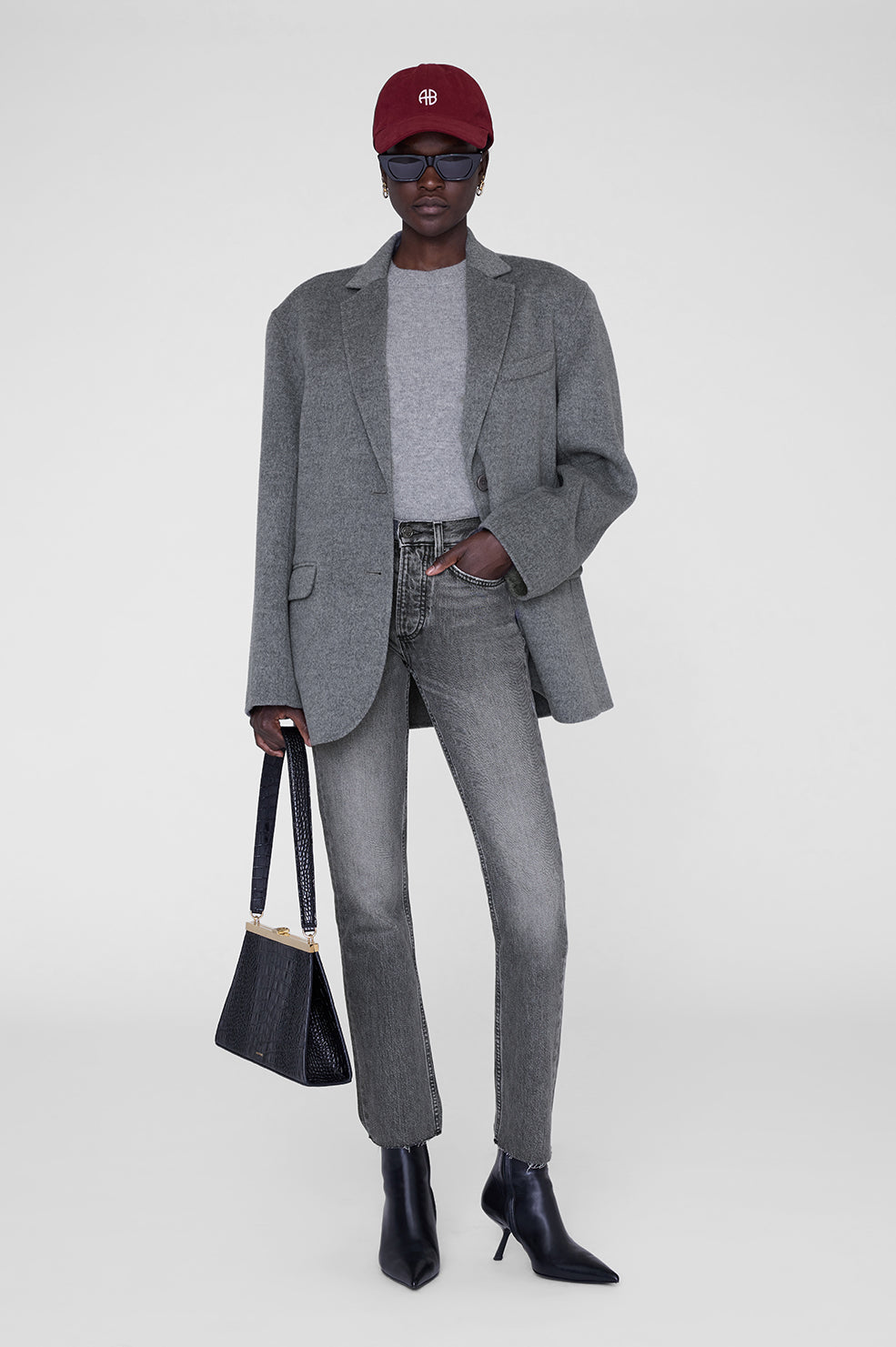 Anine Bing | Jeremy Baseball Cap AB - Cabernet