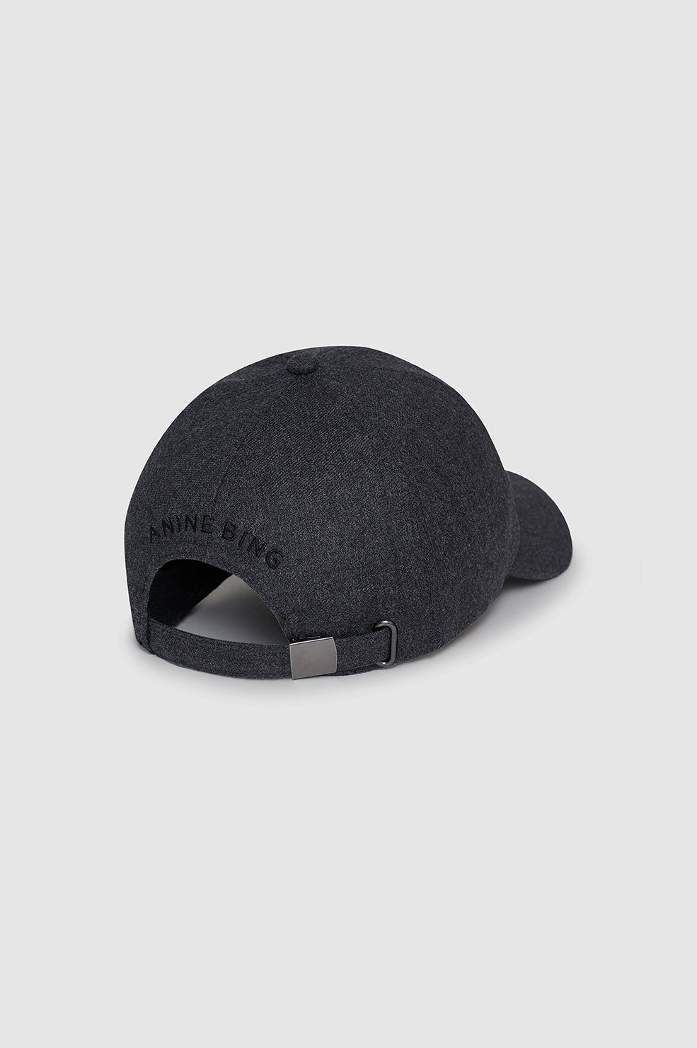 Anine Bing | Jeremy Baseball Cap AB - Dark Heather Grey Wool