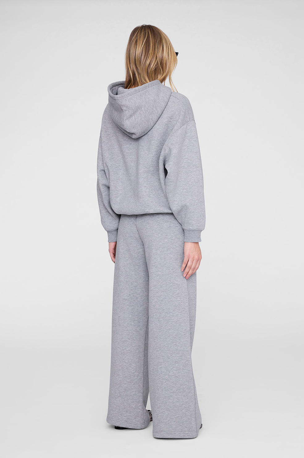 Anine Bing | Kacey Sweatpant Monogram - Medium Heather Grey