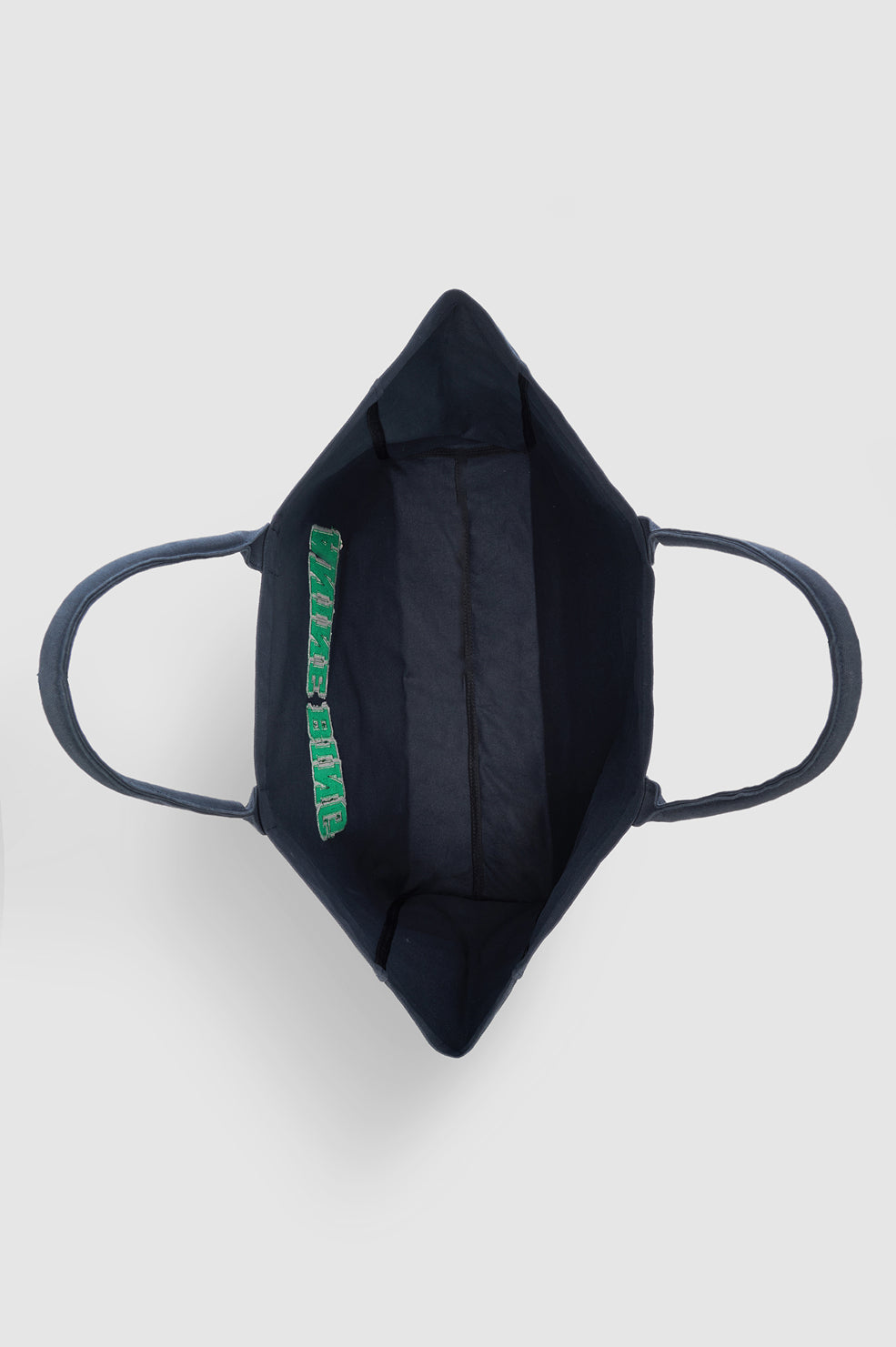 Anine Bing | Leo Canvas Tote - Washed Black & Green