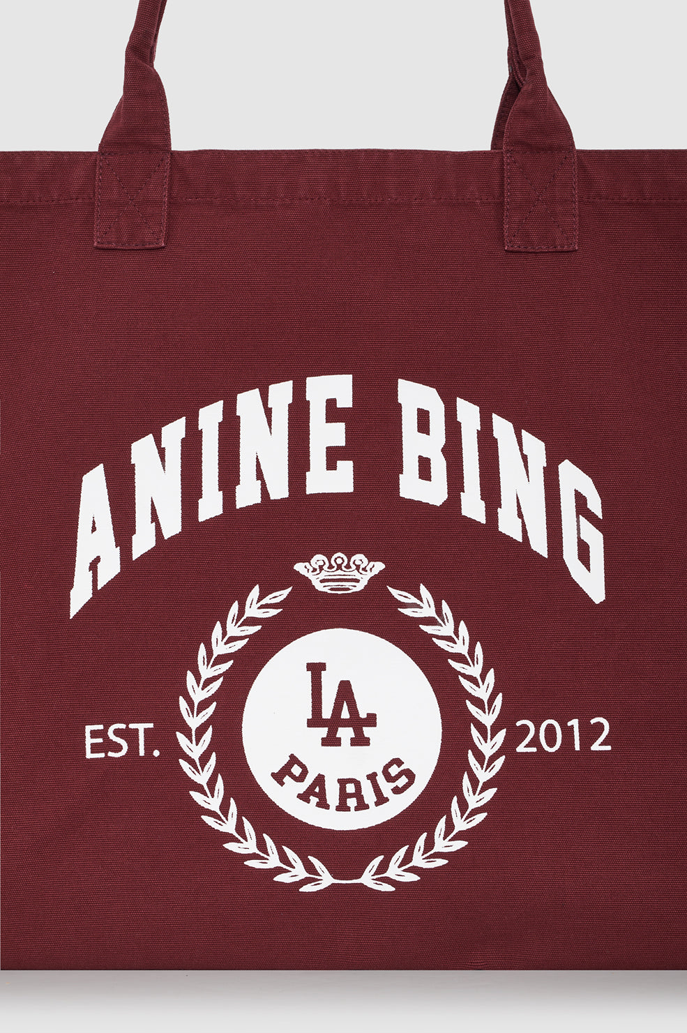 Anine Bing | Leo Canvas Tote Collegiate - Fig