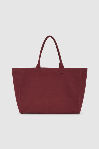 Anine Bing | Leo Canvas Tote Collegiate - Fig