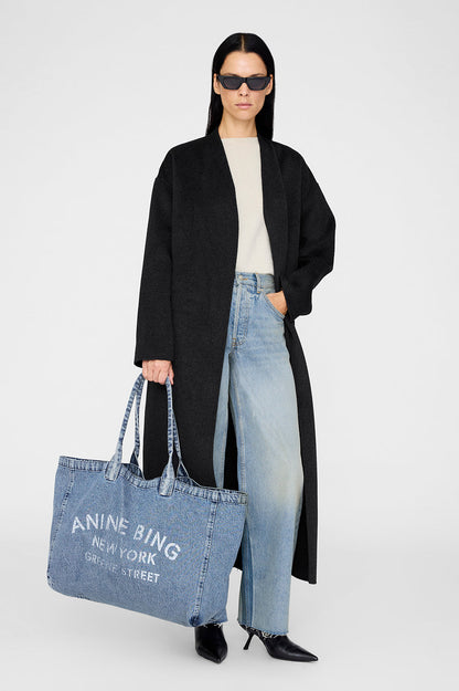 Anine Bing | Leo Denim Tote - Shadow Blue