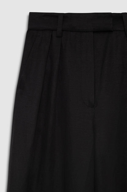 Anine Bing | Lou Trouser - Black Linen