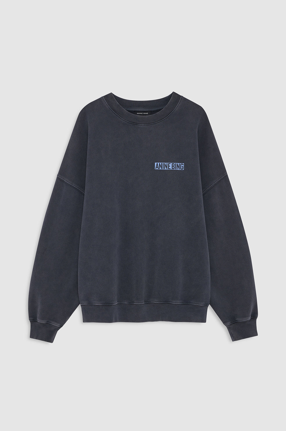 Anine Bing | Miles Sweatshirt Palm - Washed Black