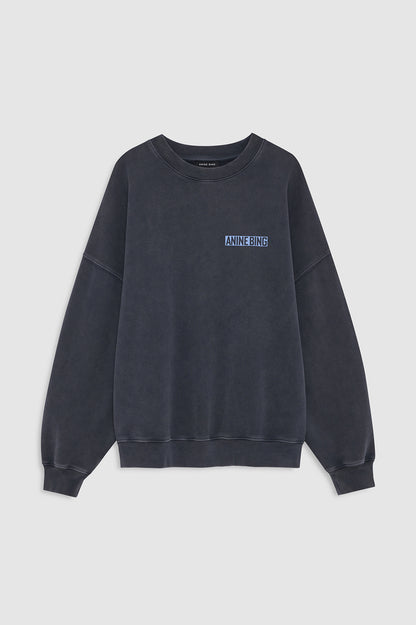 Anine Bing | Miles Sweatshirt Palm - Washed Black
