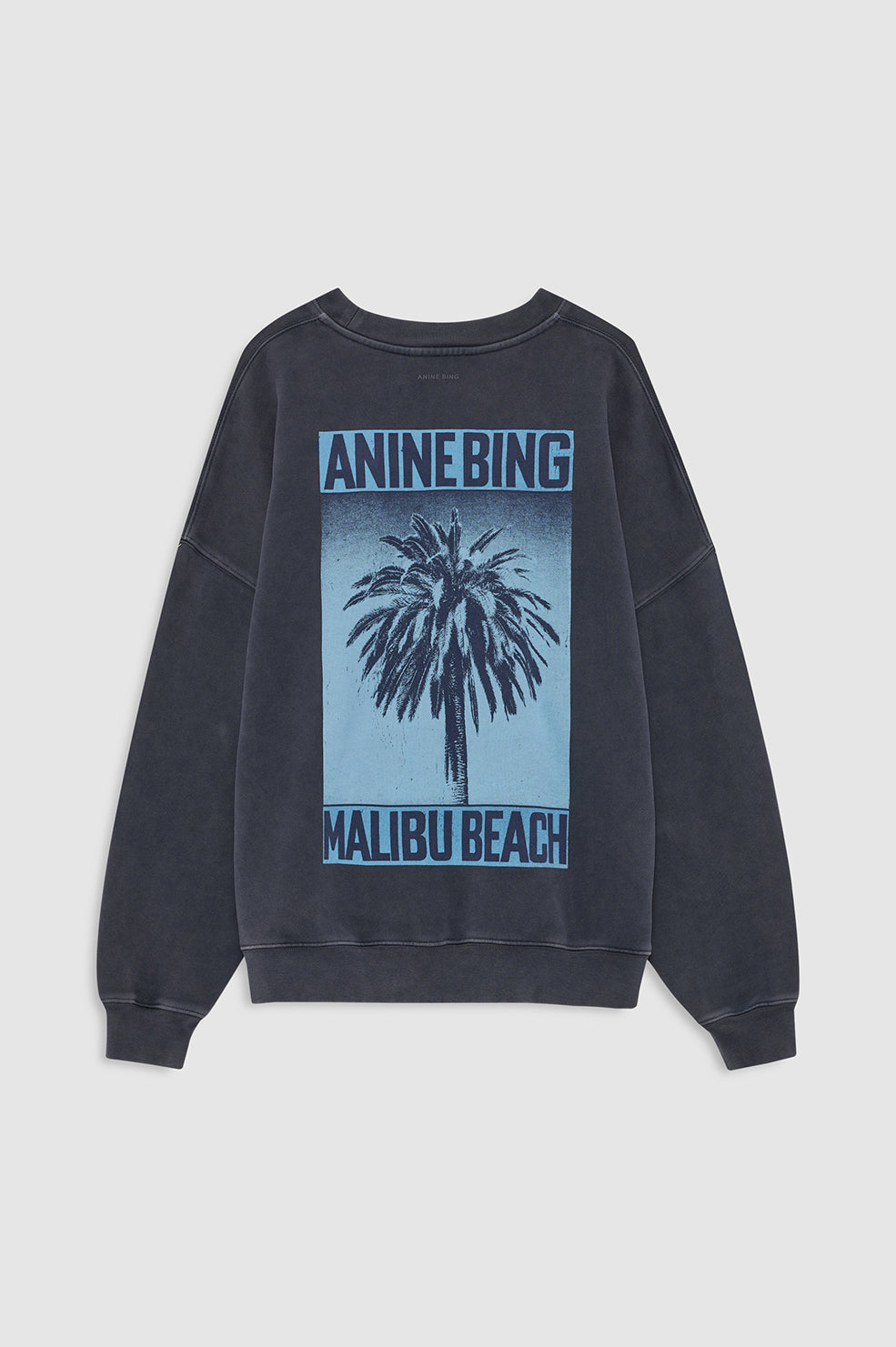 Anine Bing | Miles Sweatshirt Palm - Washed Black
