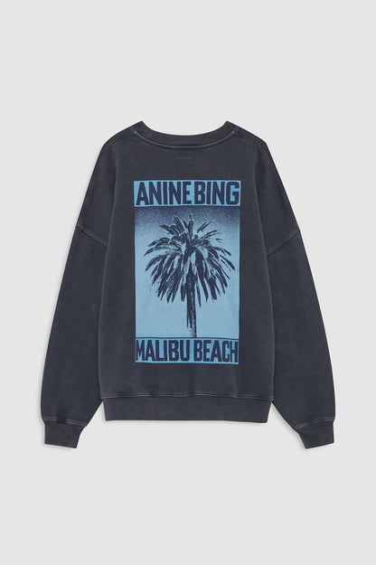 Anine Bing | Miles Sweatshirt Palm - Washed Black