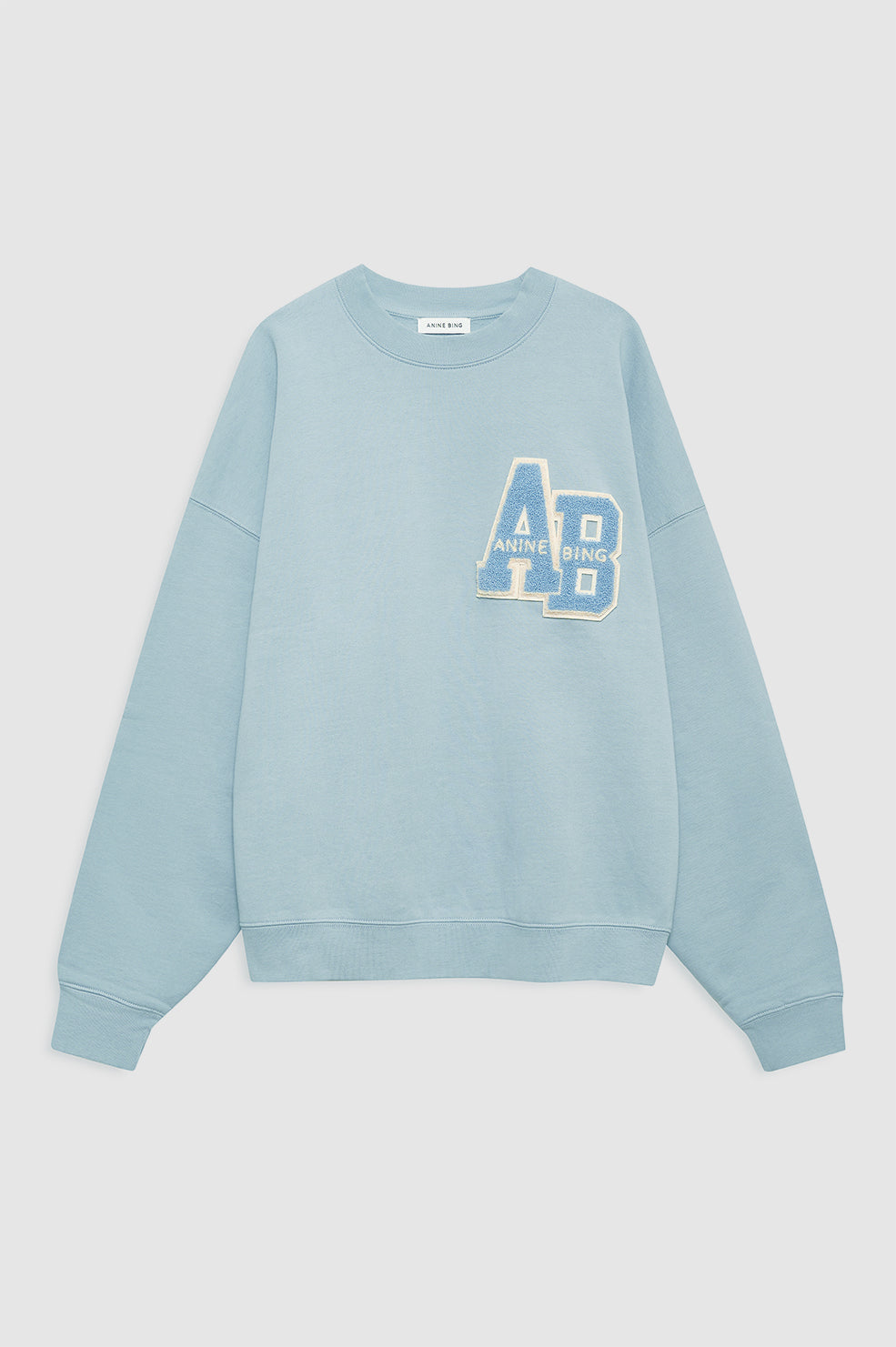 Anine Bing | Miles Oversized Sweatshirt Letterman - Pastel Blue