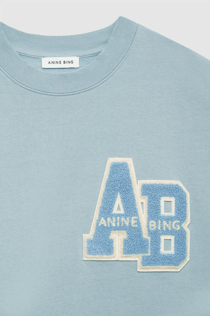 Anine Bing | Miles Oversized Sweatshirt Letterman - Pastel Blue