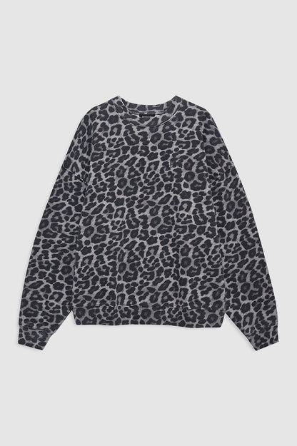 Anine Bing | Miles Sweatshirt - Grey Leopard